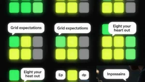 Eight active Octordle grids with a solver at a desk and fresh puns in vibrant speech bubbles.